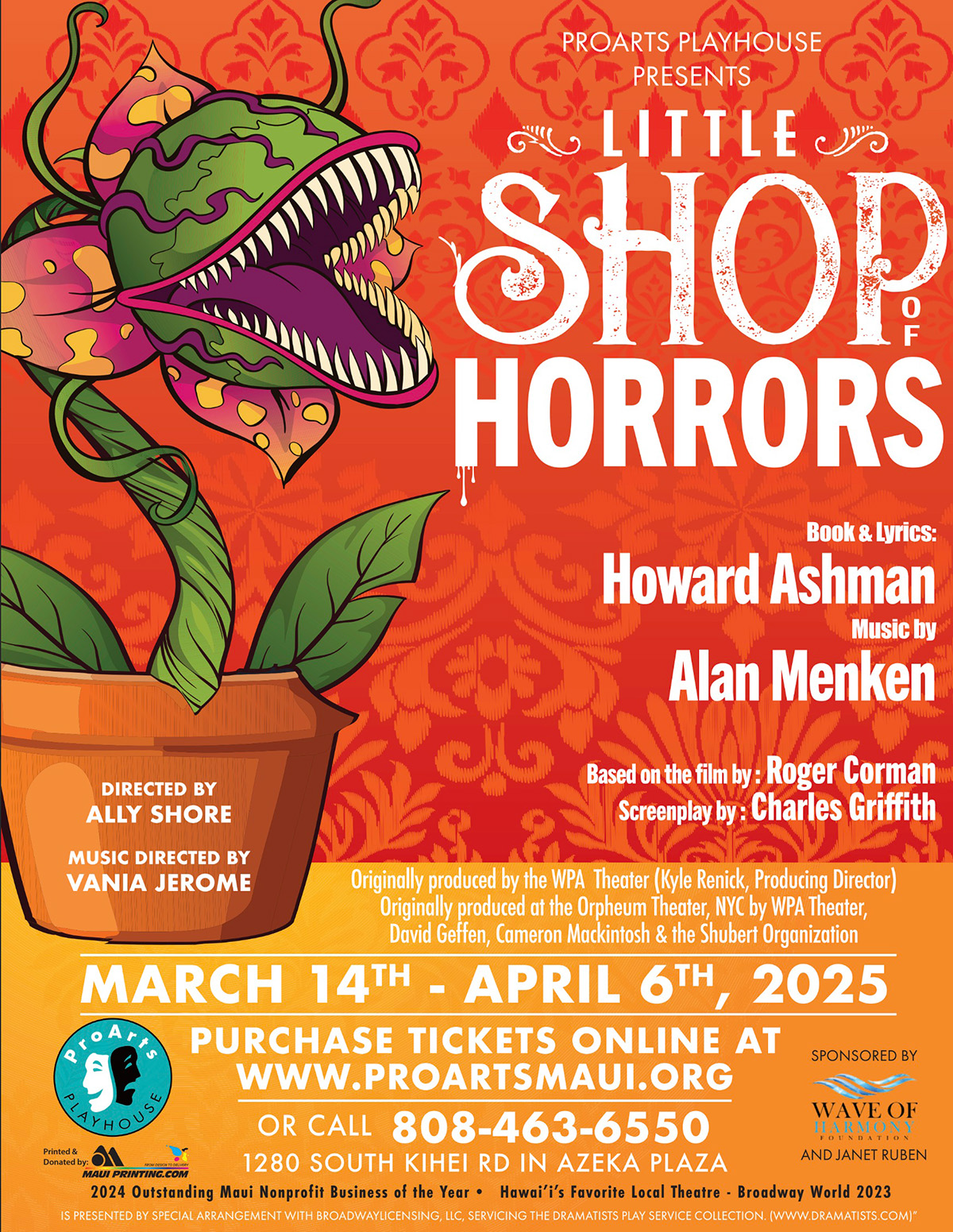 Little Shop of Horrors - ProArts Playhouse 2025